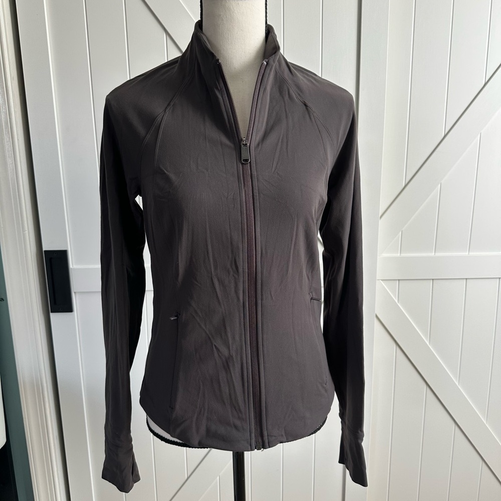 Athleta Gray Full Zip Lightweight Women's Athletic Jacket Size Small